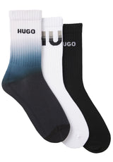 Bodywear HUGO Dreier-Pack kurze Socken mit Logos Mehrfarbig (001)