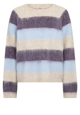 Produktbild 1 von MOS MOSH Strickpullover mit Streifen in Lila.