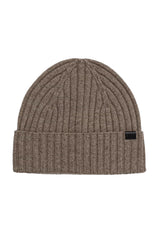 Produktbild 1 von HUGO BOSS BLACK Strickmütze Fino aus Rippstrick in Braun.