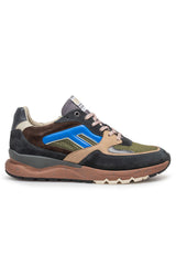 Produktbild 1 von VAN BOMMEL Sneaker aus Wildleder mit blauer Applikation in Blau.