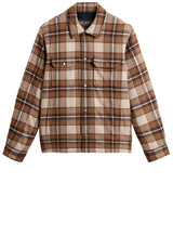 Jacken & Mäntel WOOLRICH Gefüttertes Overshirt mit Karomuster Braun (7449)