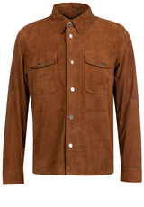 Jacken & Mäntel BALDESSARINI Lederjacke mit aufgesetzten Brusttaschen Braun (8319)