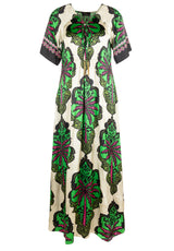 Kleider GRACE Kleid mit floralem Muster Grün (788)