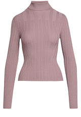 Produktbild 1 von ALPHA TAURI Strickpullover mit gerippter Struktur  in Rosa.