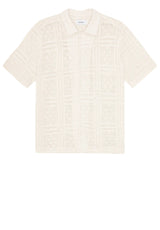 Hemden Les Deux Hemd Hector Pointelle SS Shirt Cremefarben (211)