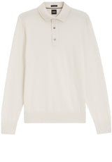 Pullover & Strickjacken HUGO BOSS BLACK Pullover Lancione mit Polokragen Off-White (118)