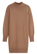 Produktbild 1 von HUGO Strickkleid Sorelleny mit Stehkragen in Braun.