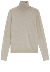 Produktbild 1 von HUGO BOSS BLACK Rollkragenpullover Frizani aus extrafeiner Merinowolle in Beige.
