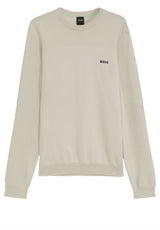 Produktbild 1 von HUGO BOSS GREEN Pullover Momentum mit erhabener Strukturen in Cremefarben.