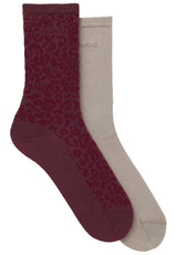Bodywear HUGO 2er-Pack Socken mit Leoparden-Details Orange (506)