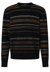 Produktbild 1 von Strellson Strickpullover Tito mit Streifenmuster in Schwarz.