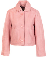 Jacken & Mäntel HERZENSANGELEGENHEIT Lederjacke aus Veloursleder Rosa (447)
