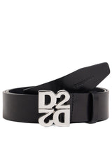 Produktbild 1 von DSQUARED2 Gürtel mit Logo-Schnalle in Schwarz.
