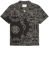 Hemden Les Deux Hemd Paisley AOP SS Schwarz (110)
