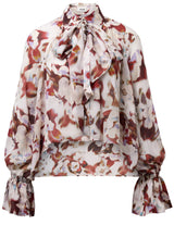 Produktbild 1 von DRYKORN Bluse mit floralem Muster und Schluppe  in Mehrfarbig.