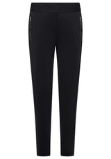Produktbild 1 von RAFFAELLO ROSSI Hose aus Thermo Jersey mit seitlichen Reißverschlusstaschen  in Schwarz.