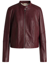 Jacken & Mäntel HUGO BOSS ORANGE Lederjacke Saleste Rot (646)