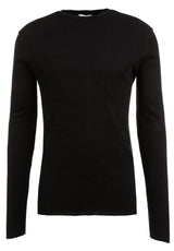 Jersey KIEFERMANN Langarmshirt mit offenem Saum Schwarz (2)