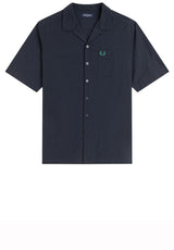 Hemden FRED PERRY Seersucker-Hemd mit Reverskragen Blau (608)