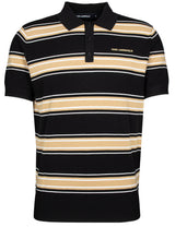 Jersey LAGERFELD Poloshirt mit kontrastierenden Streifen Schwarz (990)