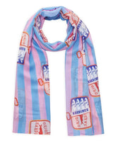 Schals & Tücher Codello Schaltuch mit Streifenmuster Blau (BLU2) ONESIZE