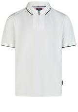 Jersey DANIEL HECHTER Poloshirt mit Reißverschluss Weiß (070)