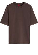 Jersey HUGO T-Shirt Devrolo mit Backprint Braun (903)