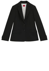 Blazer HUGO Blazer Anelora aus Stretch-Twill Schwarz (001)
