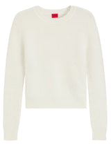 Pullover & Strickjacken HUGO Pullover Shomero mit Fischgrätmuster Off-White (127)
