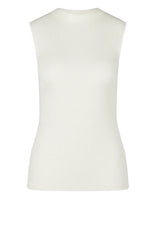 Produktbild 1 von HUGO BOSS BLACK Top Feskies aus Rippstrick in Off-White.