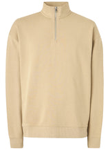 Sweat HUGO Sweatshirt Durty mit halben Reißverschluss Beige (269)