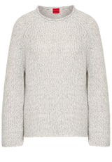 Pullover & Strickjacken HUGO Strickpullover Selley mit funkelnden Metallic-Fäden Grau (127)