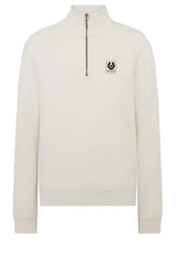 Sweat BELSTAFF ENGLAND Sweatshirt mit Viertelreißverschluss Off-White (SILVER BIRCH)