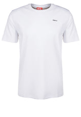 Herren-Shirt von DIESEL, Regular Fit, Rundhalsausschnitt, Kurze Ärmel, Metall-Logo auf der Brust.