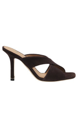 Schuhe HUGO BOSS BLACK Sandalen Charlize aus Veloursleder Braun (207)