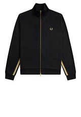 Sweat FRED PERRY Jacke mit gestreiftem Sportband Schwarz (90A)