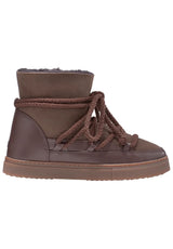 Schuhe INUIKII Klassische Winterboots aus Leder und Shearling Braun (152)