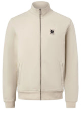 Produktbild 1 von BELSTAFF ENGLAND Sweatjacke mit Logo-Patch in Cremefarben.