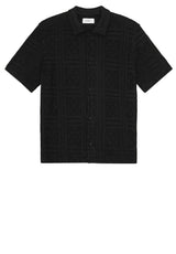 Hemden Les Deux Hemd Hector Pointelle SS Shirt Schwarz (100)