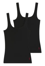 Bodywear HUGO 2er-Pack Unterhemden Schwarz (001)