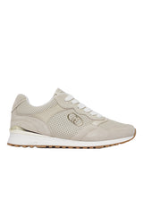 Schuhe LIU.JO Sneaker aus Veloursleder mit Lochmuster Beige (BIS-SNE)
