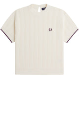 Pullover & Strickjacken FRED PERRY Strickshirt mit Struktur Off-White (560)