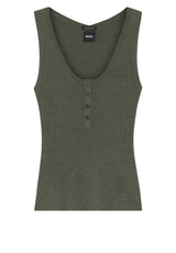 Produktbild 1 von HUGO BOSS BLACK Stricktop Fafflesia  in Oliv.