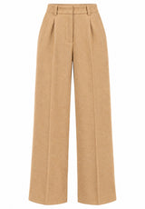 Hosen PATRIZIA PEPE Hose mit Bundfalten aus Bouclé Beige (B904)