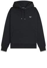 Sweat FRED PERRY Hoodie mit kleinem Logo-Stitching Schwarz (102)