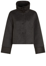 Produktbild 1 von PENN&INK N.Y Kurzmantel im Material-Mix in Schwarz.