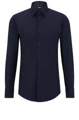 Hemden HUGO BOSS BLACK Hemd H-Hank-kent Blau (404)